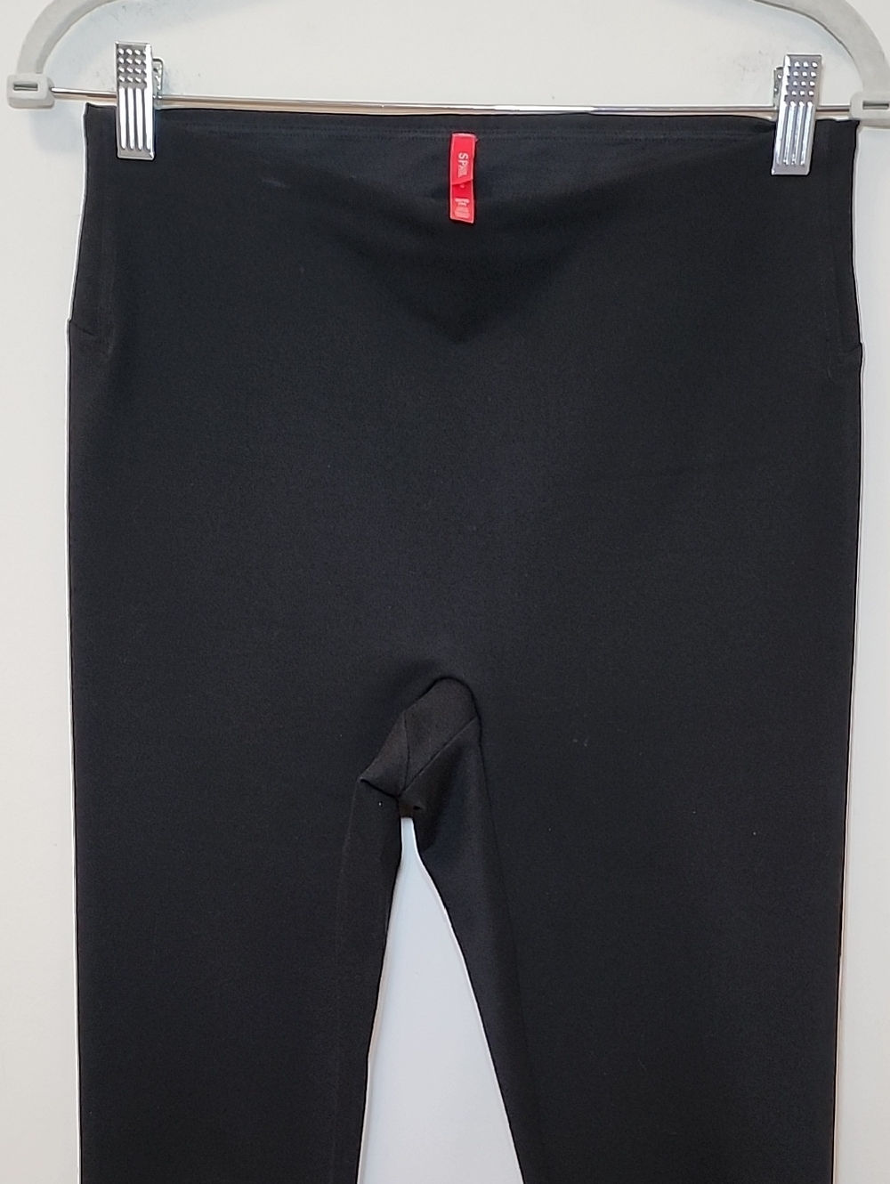 Spanx Perfect Front Slit Ponte Leggings Black  Strechable Size Meduim - Picture 9 of 14